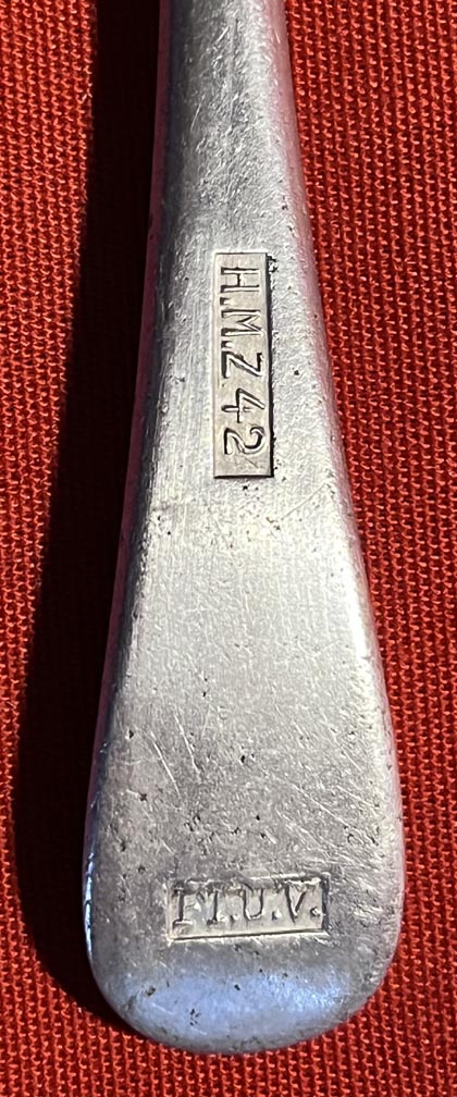 Modal Additional Images for WW2 German Luftwaffe Barracks Aluminum Tea Spoon 1942