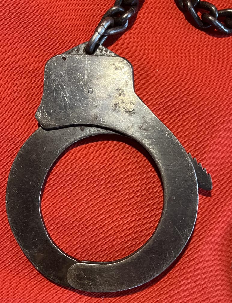 Vintage Prisoner Leg Shackles & Handcuffs Set Harvard/Peerless Lock Co.