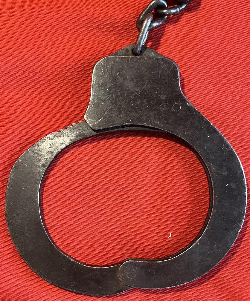 Vintage Prisoner Leg Shackles & Handcuffs Set Harvard/Peerless Lock Co.