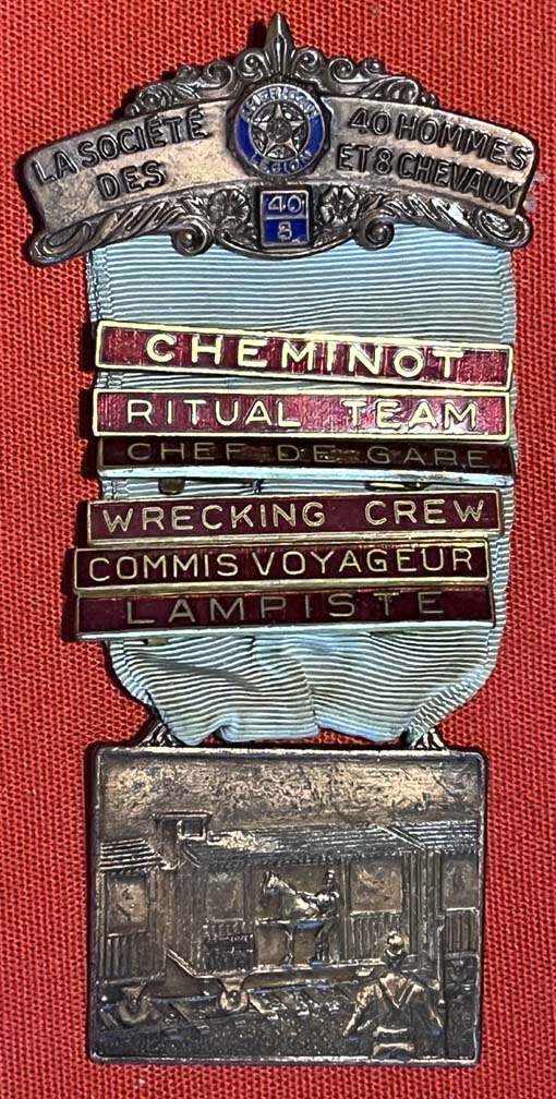 (image for) US Forty & Eight WW1 Veteran's Membership Medal with MANY Appurtenances