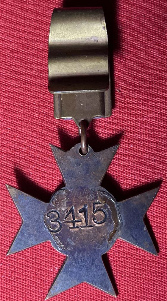 Early Iowa National Guard 5 Year Long Service Medal Model 1911 #3415
