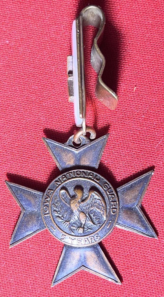 Early Iowa National Guard 5 Year Long Service Medal Model 1911 #3415