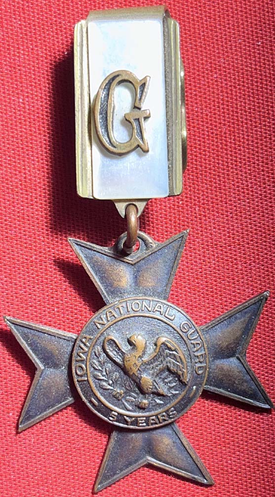 (image for) Early Iowa National Guard 5 Year Long Service Medal Model 1911 #3415