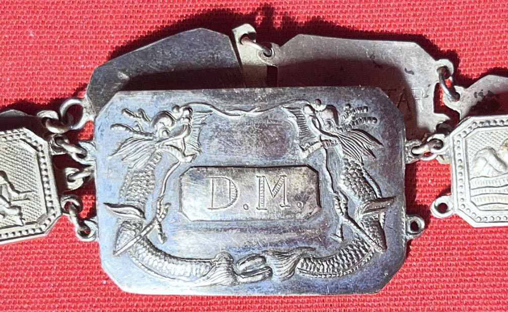 WW2 Sweetheart Bracelet China Service & Many Ports of Call
