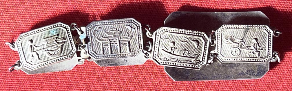WW2 Sweetheart Bracelet China Service & Many Ports of Call