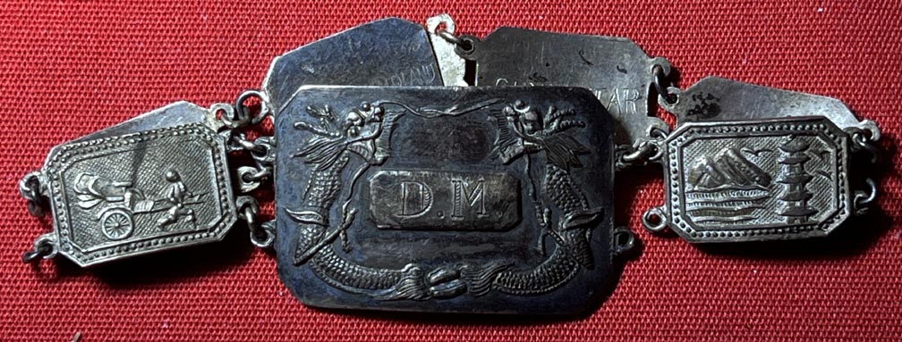 (image for) WW2 Sweetheart Bracelet China Service & Many Ports of Call