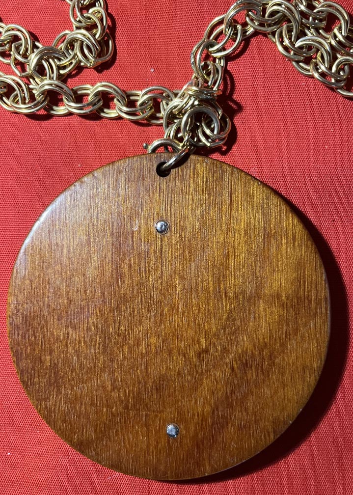USAAF Officer Oversized Cap Badge made into Sweetheart Necklace