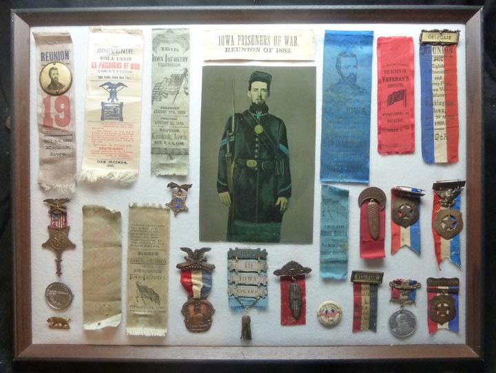 (image for) Civil War Veteran Named Grouping 19th Iowa Confederate Prisoner