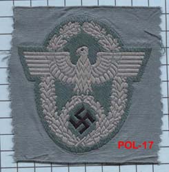 WW2 German Police Sleeve Eagle in Bevo