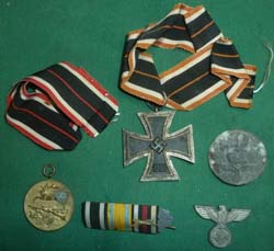 2nd Armored Division Loot - WW2 German Insignia Grouping