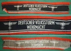 WW2 German Volkssturm Last Ditch People's Militia Armband