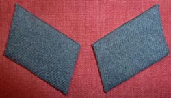 Matching Pair of Unissued SA Collar Tabs - Steel Blue