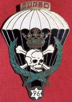 (image for) Spanish Paratrooper Large Breast Badge 96th Jump Class 1966