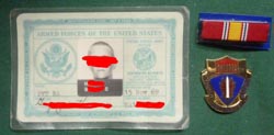 Vietnam War Era US Army Military ID Card Issued 1966