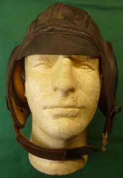 WW2 US Navy Leather Flight Helmet Size Medium - Slote Klein